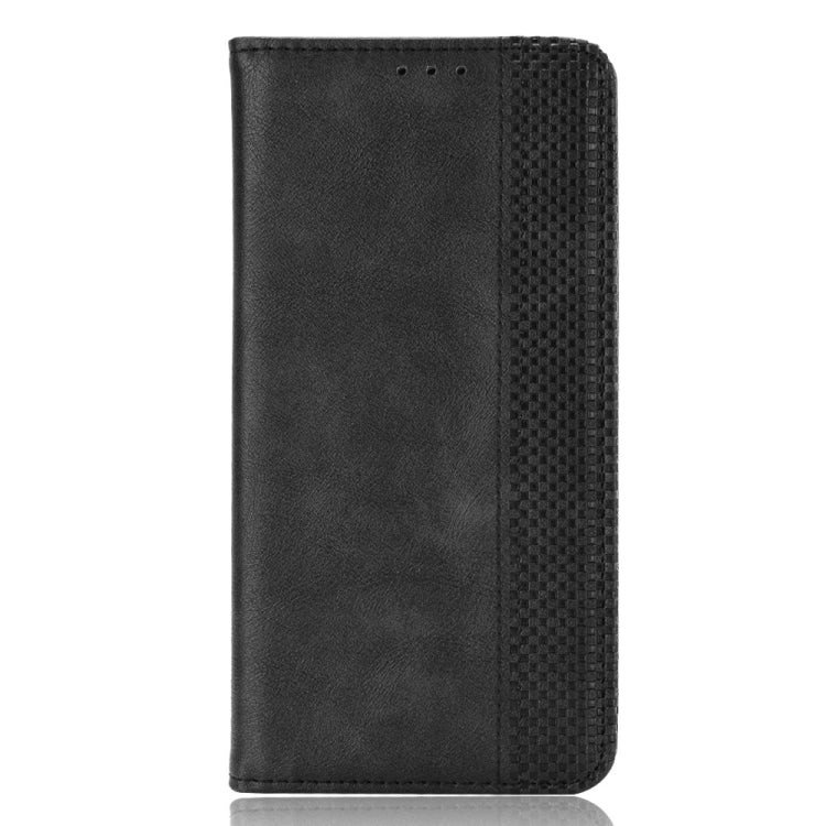 For Doogee S59 / S59 Pro Magnetic Buckle Retro Crazy Horse Texture Horizontal Flip Leather Case with Holder & Card Slots & Photo Frame(Black) - More Brand by PMC Jewellery | Online Shopping South Africa | PMC Jewellery | Buy Now Pay Later Mobicred