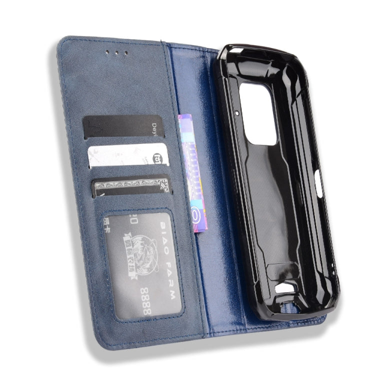For Doogee S59 / S59 Pro Magnetic Buckle Retro Crazy Horse Texture Horizontal Flip Leather Case with Holder & Card Slots & Photo Frame(Blue) - More Brand by PMC Jewellery | Online Shopping South Africa | PMC Jewellery | Buy Now Pay Later Mobicred