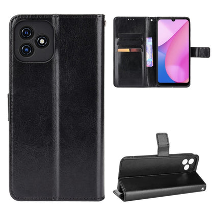 For Blackview Oscal C20 Crazy Horse Texture Horizontal Flip Leather Case with Holder & Card Slots & Lanyard(Black) - More Brand by PMC Jewellery | Online Shopping South Africa | PMC Jewellery | Buy Now Pay Later Mobicred
