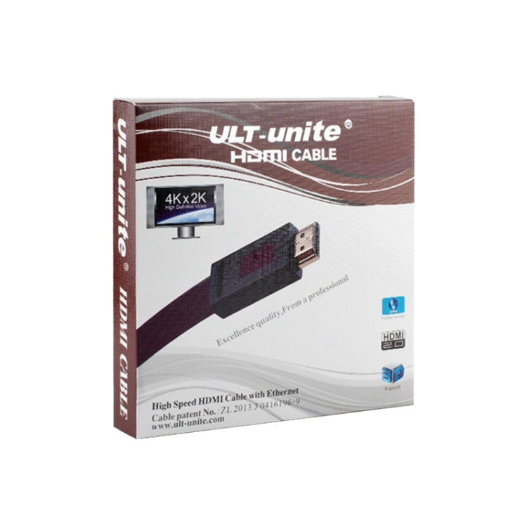 ULT-unite 4K Ultra HD Gold-plated HDMI to HDMI Flat Cable, Cable Length:1.5m(Transparent Red) - Cable by ult-unite | Online Shopping South Africa | PMC TechLife | Buy Now Pay Later Mobicred