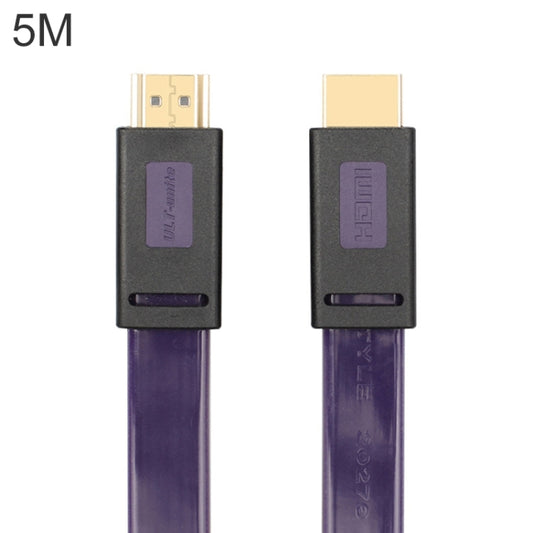 ULT-unite 4K Ultra HD Gold-plated HDMI to HDMI Flat Cable, Cable Length:5m(Transparent Purple) - Cable by ult-unite | Online Shopping South Africa | PMC Jewellery | Buy Now Pay Later Mobicred