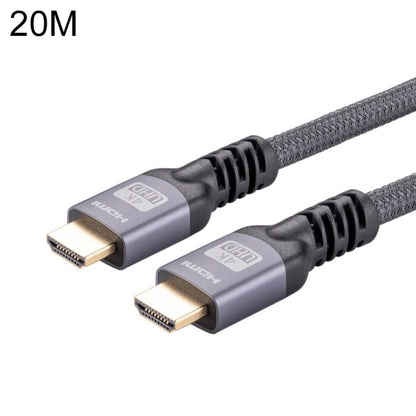 HDMI 2.0 Male to HDMI 2.0 Male 4K Ultra-HD Braided Adapter Cable, Cable Length:20m(Grey) - Cable by PMC Jewellery | Online Shopping South Africa | PMC Jewellery | Buy Now Pay Later Mobicred