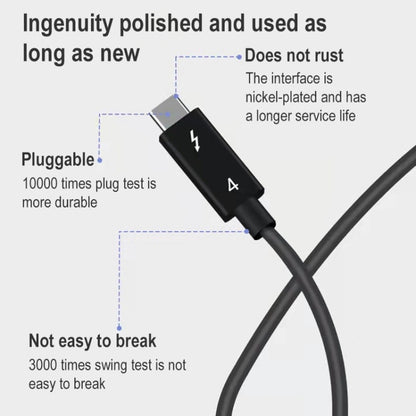 USB-C / Type-C Male to USB-C / Type-C Male Multi-function Transmission Cable for Thunderbolt 4, Cable Length:0.3m(Black) - Cable & Adapters by PMC Jewellery | Online Shopping South Africa | PMC Jewellery | Buy Now Pay Later Mobicred