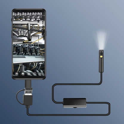 AN100 3 in 1 IP68 Waterproof USB-C / Type-C + Micro USB + USB Dual Cameras Industrial Digital Endoscope with 9 LEDs, Support Android System, Lens Diameter: 5.5mm, Length:3.5m Soft Cable -  by PMC Jewellery | Online Shopping South Africa | PMC Jewellery | Buy Now Pay Later Mobicred