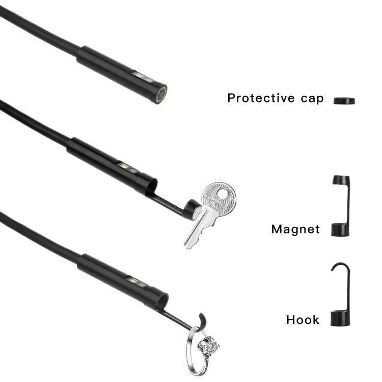 AN100 3 in 1 IP68 Waterproof USB-C / Type-C + Micro USB + USB Dual Cameras Industrial Digital Endoscope with 9 LEDs, Support Android System, Lens Diameter: 8mm, Length:3.5m Hard Cable -  by PMC TechLife | Online Shopping South Africa | PMC TechLife | Buy Now Pay Later Mobicred