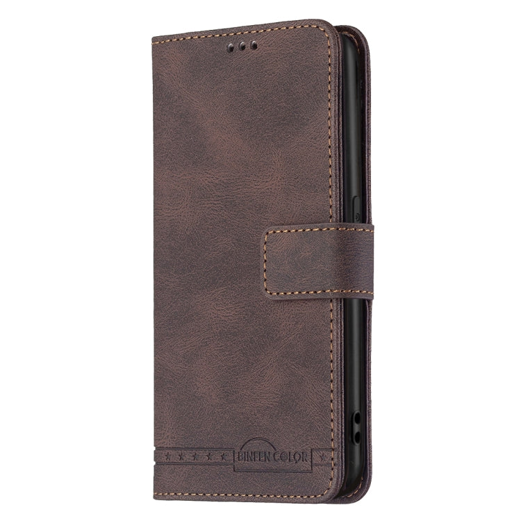 For OPPO A74 4G / F19 4G Magnetic Clasp RFID Blocking Anti-Theft Leather Case with Holder & Card Slots & Wallet(Brown) - OPPO Cases by PMC Jewellery | Online Shopping South Africa | PMC Jewellery