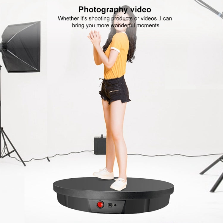 52cm Remote Control Electric Rotating Turntable Display Stand Video Shooting Props Turntable, Charging Power, Power Plug:US Plug(Black) - free shipping - PMC TechLife - Order now!