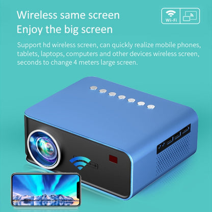 T4 Same Screen Version 1024x600 1200 Lumens Portable Home Theater LCD Projector, Plug Type:US Plug(Blue) - Mini Projector by PMC Jewellery | Online Shopping South Africa | PMC Jewellery | Buy Now Pay Later Mobicred