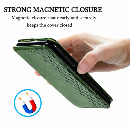 For Doogee N40 Pro Cubic Grid Pressed Horizontal Flip Magnetic Leather Case with Holder & Card Slots & Wallet(Green) - More Brand by PMC Jewellery | Online Shopping South Africa | PMC Jewellery | Buy Now Pay Later Mobicred