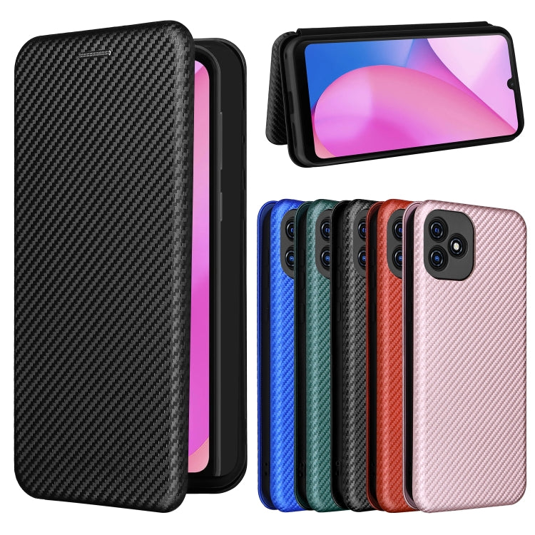 For Blackview Oscal C20 Carbon Fiber Texture Horizontal Flip Leather Phone Case with Card Slot(Black) - More Brand by PMC Jewellery | Online Shopping South Africa | PMC Jewellery | Buy Now Pay Later Mobicred