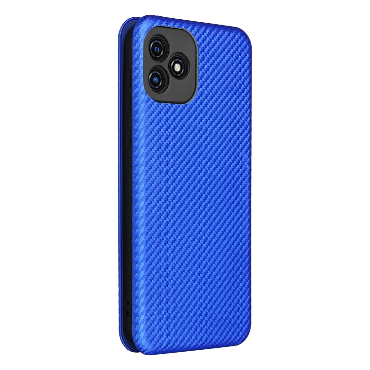 For Blackview Oscal C20 Carbon Fiber Texture Horizontal Flip Leather Phone Case with Card Slot(Blue) - More Brand by PMC TechLife | Online Shopping South Africa | PMC TechLife | Buy Now Pay Later Mobicred