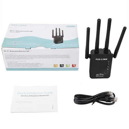 Wireless Smart WiFi Router Repeater with 4 WiFi Antennas, Plug Specification:EU Plug(White) - Wireless Routers by PMC Jewellery | Online Shopping South Africa | PMC Jewellery | Buy Now Pay Later Mobicred