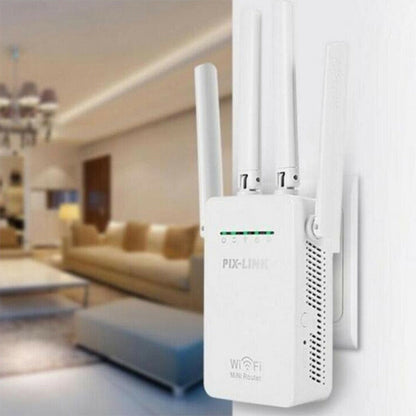 Wireless Smart WiFi Router Repeater with 4 WiFi Antennas, Plug Specification:EU Plug(White) - Wireless Routers by PMC Jewellery | Online Shopping South Africa | PMC Jewellery | Buy Now Pay Later Mobicred