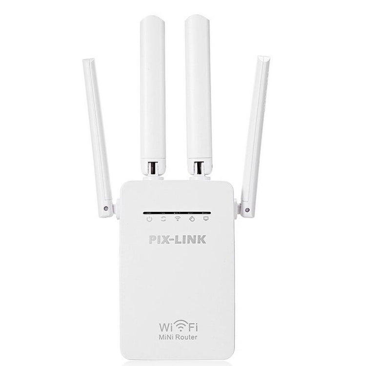 Wireless Smart WiFi Router Repeater with 4 WiFi Antennas, Plug Specification:UK Plug(White) - Wireless Routers by PMC Jewellery | Online Shopping South Africa | PMC Jewellery | Buy Now Pay Later Mobicred