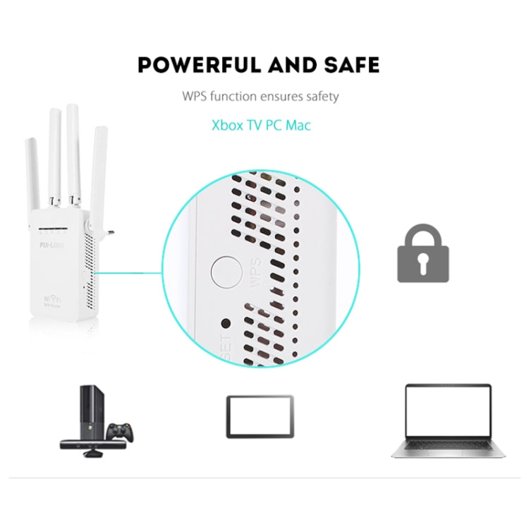 Wireless Smart WiFi Router Repeater with 4 WiFi Antennas, Plug Specification:UK Plug(White) - Wireless Routers by PMC Jewellery | Online Shopping South Africa | PMC Jewellery | Buy Now Pay Later Mobicred