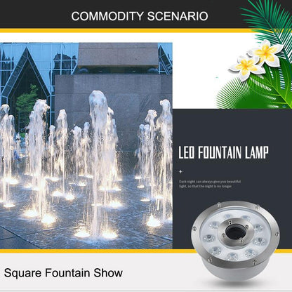 12W Landscape Ring LED Aluminum Alloy Underwater Fountain Light(White Light) - Underwater Lights by PMC Jewellery | Online Shopping South Africa | PMC Jewellery