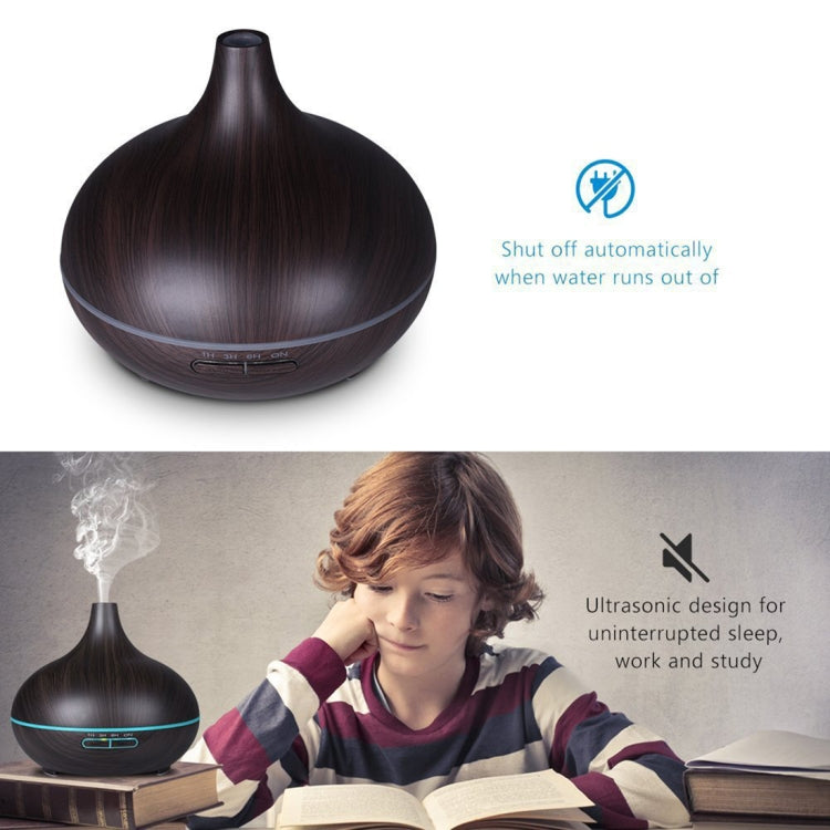 USB 400ml Wood Texture Fragrance Machine Pointed Mouth Humidifier Automatic Alcohol Sprayer with Colorful LED Light(White) - free shipping - PMC TechLife - Order now!