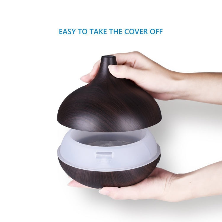 USB 400ml Wood Texture Fragrance Machine Pointed Mouth Humidifier Automatic Alcohol Sprayer with Colorful LED Light(Khaki) - free shipping - PMC TechLife - Order now!