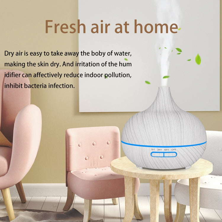 USB 400ml Wood Texture Fragrance Machine Pointed Mouth Humidifier Automatic Alcohol Sprayer with Colorful LED Light & Remote Control(Coffee) - free shipping - PMC TechLife - Order now!