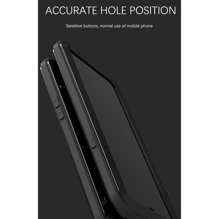 For iPhone 13 LOVE MEI Metal Shockproof Life Waterproof Dustproof Protective Phone Case(Silver) - iPhone 13 Cases by LOVE MEI | Online Shopping South Africa | PMC TechLife | Buy Now Pay Later Mobicred