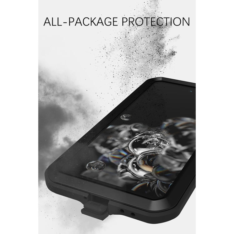 For Samsung Galaxy S21 FE LOVE MEI Metal Shockproof Waterproof Dustproof Protective Phone Case with Glass(Silver) - Galaxy Phone Cases by LOVE MEI | Online Shopping South Africa | PMC Jewellery