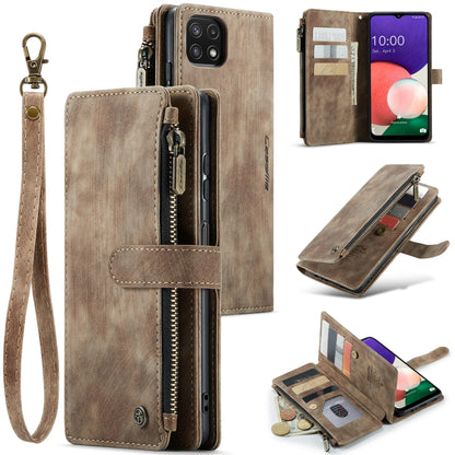 For Samsung Galaxy A22 5G CaseMe-C30 Multifunctional Horizontal Flip PU + TPU Phone Case(Brown) - Galaxy Phone Cases by CaseMe | Online Shopping South Africa | PMC Jewellery | Buy Now Pay Later Mobicred