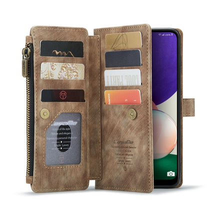 For Samsung Galaxy A22 5G CaseMe-C30 Multifunctional Horizontal Flip PU + TPU Phone Case(Brown) - Galaxy Phone Cases by CaseMe | Online Shopping South Africa | PMC Jewellery | Buy Now Pay Later Mobicred