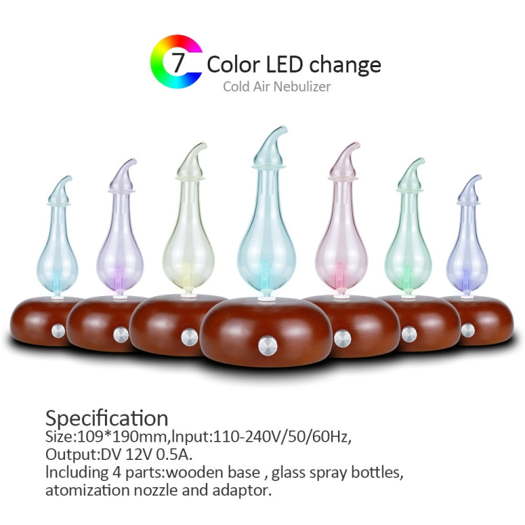 Wood Essential Oil Diffuser Aromatherapy Machine Automatic Alcohol Sprayer, Plug Specification:EU Plug(Dark Brown) - free shipping - PMC TechLife - Order now!