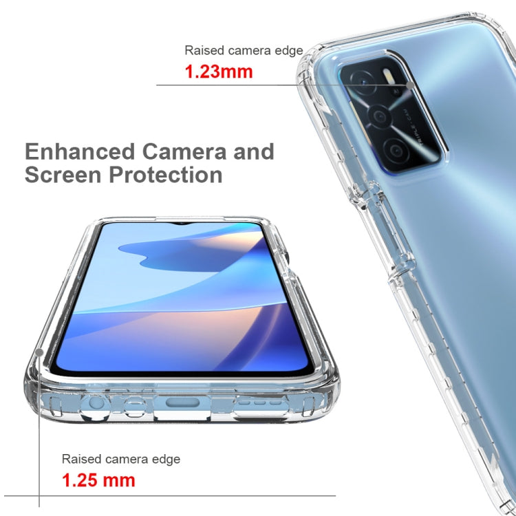 For OPPO A16 Shockproof High Transparency Two-color Gradual Change PC+TPU Candy Colors Phone Protective Case(White) - OPPO Cases by PMC Jewellery | Online Shopping South Africa | PMC Jewellery | Buy Now Pay Later Mobicred