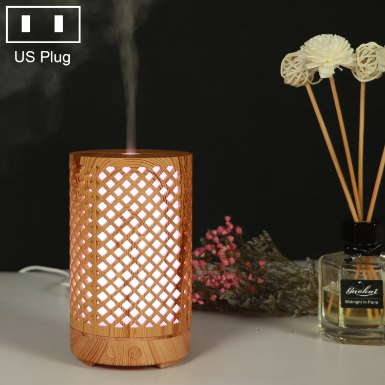 200ml Hollow-out Forest Pattern Wooden Essential Oil Aromatherapy Machine Ultrasonic Humidifier Automatic Alcohol Sprayer, Plug Specification:US Plug(Light Brown-1) - free shipping - PMC TechLife - Order now!