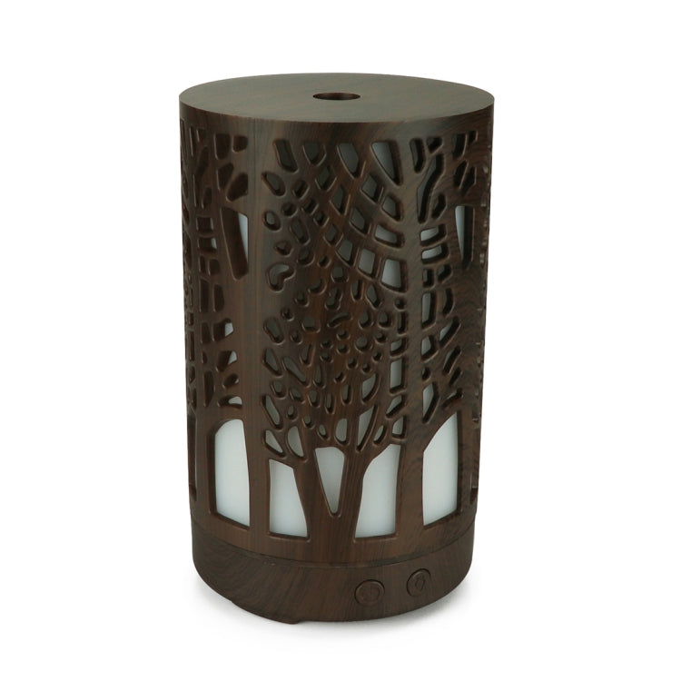 200ml Hollow-out Forest Pattern Wooden Essential Oil Aromatherapy Machine Ultrasonic Humidifier Automatic Alcohol Sprayer, Plug Specification:US Plug(Dark Brown-3) - free shipping - PMC TechLife - Order now!