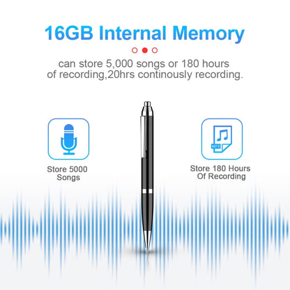 Q90 Intelligent HD Digital Noise Reduction Recording Pen, Capacity:16GB(Black) - Recording Pen by PMC Jewellery | Online Shopping South Africa | PMC Jewellery | Buy Now Pay Later Mobicred