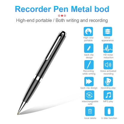 Q96 Intelligent HD Digital Noise Reduction Recording Pen, Capacity:8GB(Black) - Recording Pen by PMC Jewellery | Online Shopping South Africa | PMC Jewellery | Buy Now Pay Later Mobicred