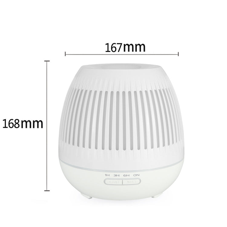 400ml Hollow-out LED Humidifier Wood Grain Air Purifier Aromatherapy Machine Automatic Alcohol Sprayer with Colorful LED Light, Plug Specification:UK Plug(White) - free shipping - PMC TechLife - Order now!