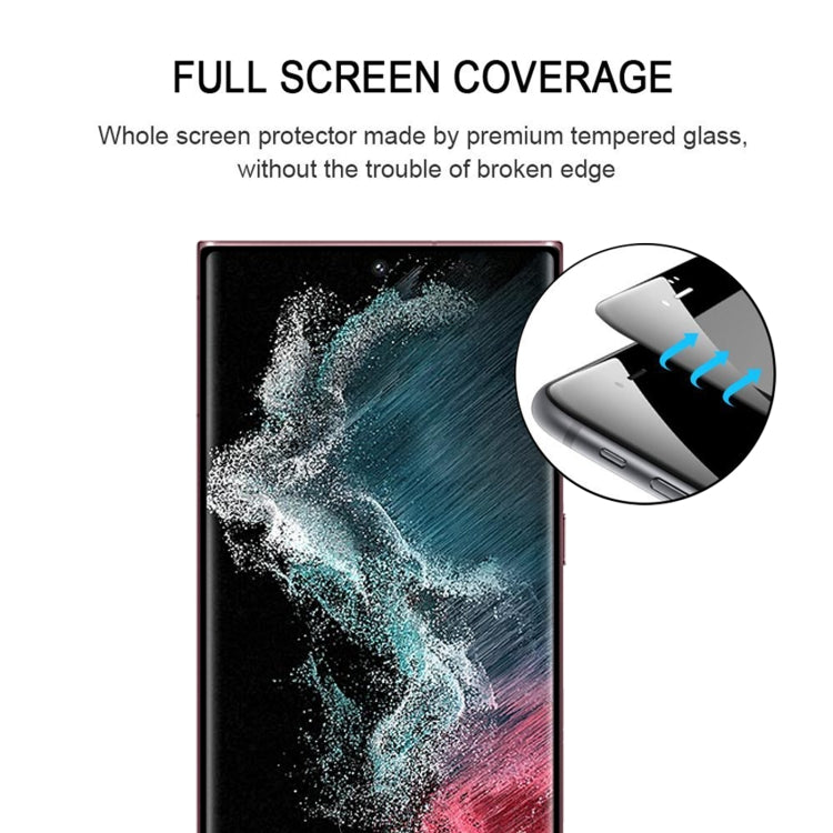 For Samsung Galaxy S22 Ultra 5G 25pcs Full Glue 3D Curved Edge Screen Tempered Glass Film(Black) - free shipping - PMC TechLife - Order now!