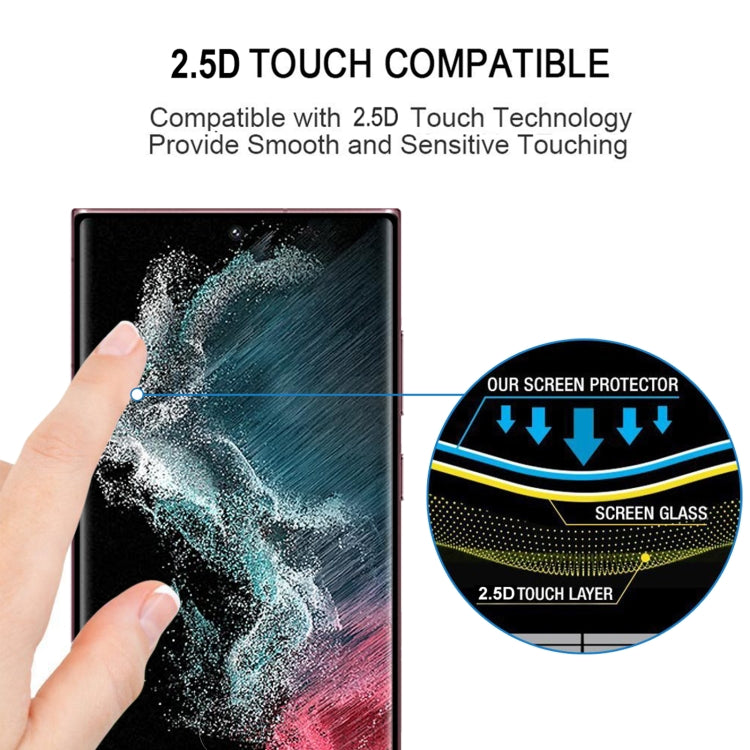 For Samsung Galaxy S22 Ultra 5G 25pcs Full Glue 3D Curved Edge Screen Tempered Glass Film(Black) - free shipping - PMC TechLife - Order now!