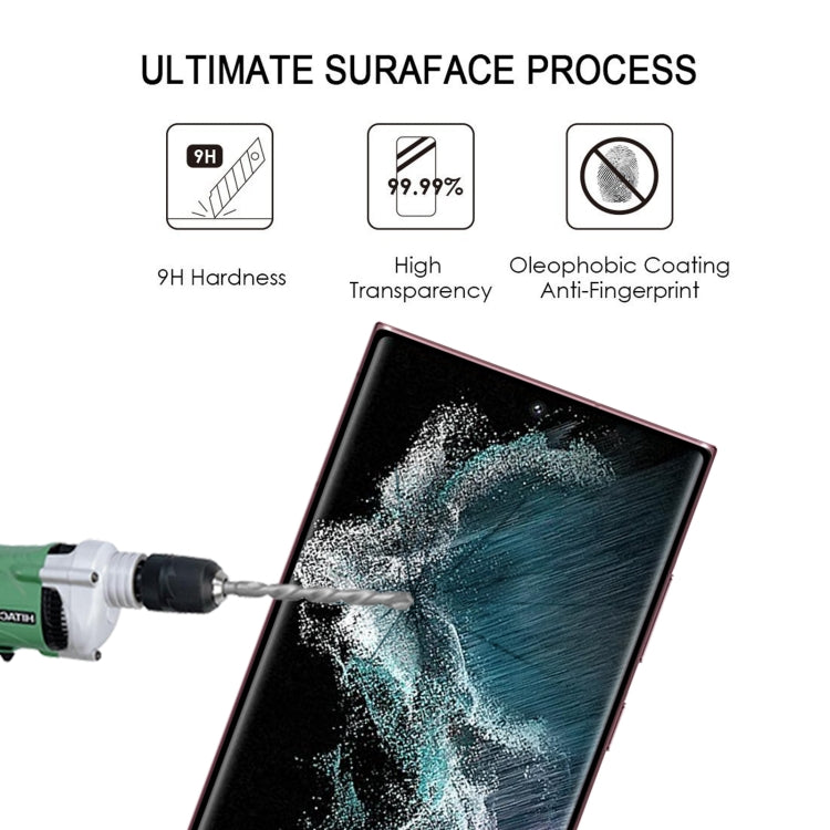 For Samsung Galaxy S22 Ultra 5G 25pcs Full Glue 3D Curved Edge Screen Tempered Glass Film(Black) - free shipping - PMC TechLife - Order now!