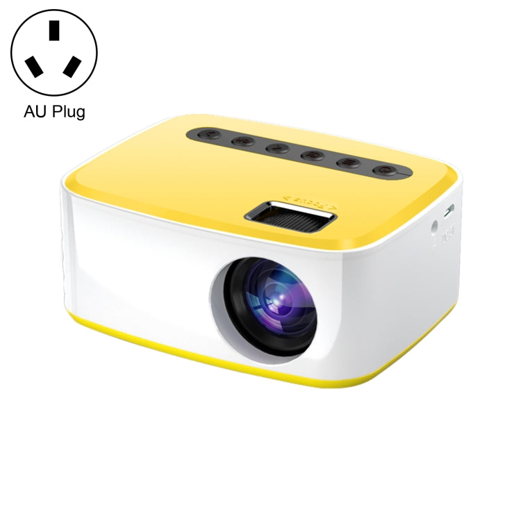 T20 320x240 400 Lumens Portable Home Theater LED HD Digital Projector, Same Screen Version, AU Plug(White Yellow) - LED Projector by PMC Jewellery | Online Shopping South Africa | PMC Jewellery | Buy Now Pay Later Mobicred