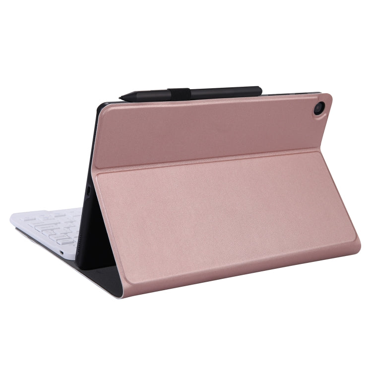A08 Ultra-thin Bluetooth Keyboard Leather Case For Samsung Galaxy Tab A8 2021 SM-X205 / SM-X200(Rose Gold) - Samsung Keyboard by PMC TechLife | Online Shopping South Africa | PMC TechLife
