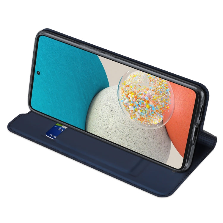 For Samsung Galaxy A53 5G DUX DUCIS Skin Pro Series Shockproof Horizontal Flip Leather Phone Case(Dark Blue) - Galaxy Phone Cases by DUX DUCIS | Online Shopping South Africa | PMC Jewellery | Buy Now Pay Later Mobicred