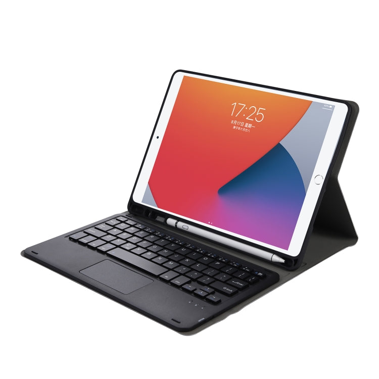 A102B-A Lambskin Texture Square Keycap Bluetooth Keyboard Leather Case with Touch Control For iPad Pro 10.5 inch / 10.2 2021 & 2020 & 2019 / Air 3(Blue) - Universal by PMC TechLife | Online Shopping South Africa | PMC TechLife