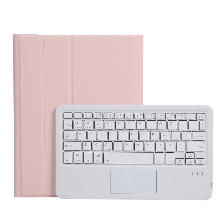A102B-A Lambskin Texture Square Keycap Bluetooth Keyboard Leather Case with Touch Control For iPad Pro 10.5 inch / 10.2 2021 & 2020 & 2019 / Air 3(Pink) - Universal by PMC TechLife | Online Shopping South Africa | PMC TechLife | Buy Now Pay Later Mobicred