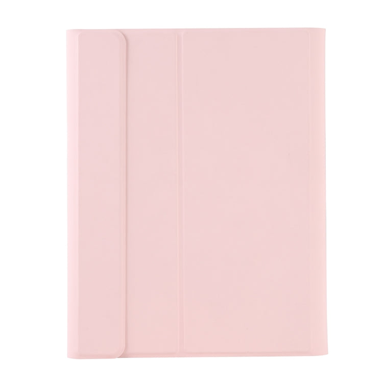 A102B-A Lambskin Texture Square Keycap Bluetooth Keyboard Leather Case with Touch Control For iPad Pro 10.5 inch / 10.2 2021 & 2020 & 2019 / Air 3(Pink) - Universal by PMC TechLife | Online Shopping South Africa | PMC TechLife | Buy Now Pay Later Mobicred