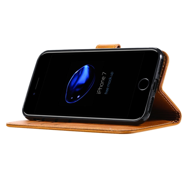 For iPhone 8  / 7 GUSSIM Magnetic Horizontal Flip Leather Case with Holder & Card Slots & & Wallet(Brown) - More iPhone Cases by GUSSIM | Online Shopping South Africa | PMC Jewellery