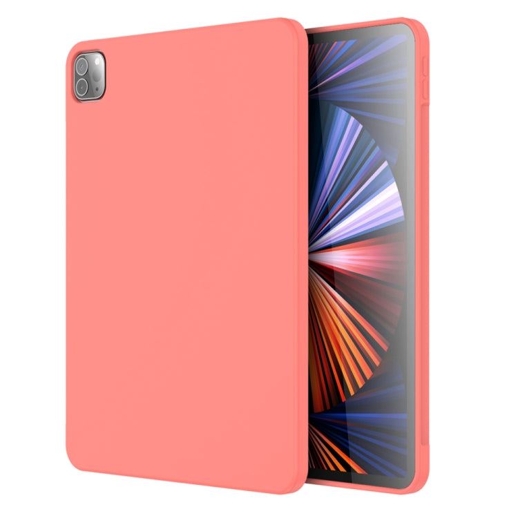 For iPad Pro 12.9 inch 2022 / 2021 / 2020 Mutural Silicone Microfiber Tablet Case(Pink Orange) - free shipping - PMC TechLife - Order now!