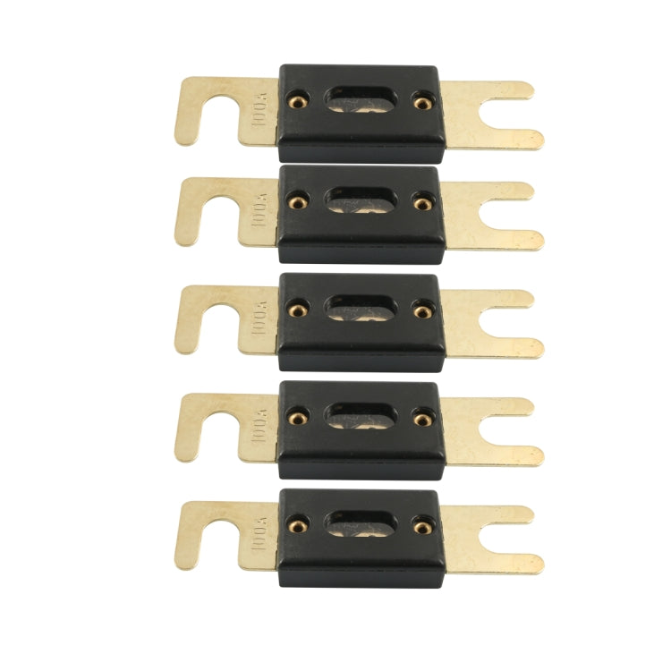 A6801 5 PCS 100A Gold-plated Large Forkbolt Car ANL Fuse - Fuse by PMC Jewellery | Online Shopping South Africa | PMC Jewellery | Buy Now Pay Later Mobicred