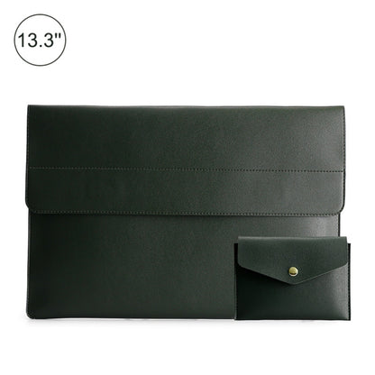 13.3 inch POFOKO Lightweight Waterproof Laptop Protective Bag(Dark Green) - 13.3 inch by POFOKO | Online Shopping South Africa | PMC Jewellery | Buy Now Pay Later Mobicred