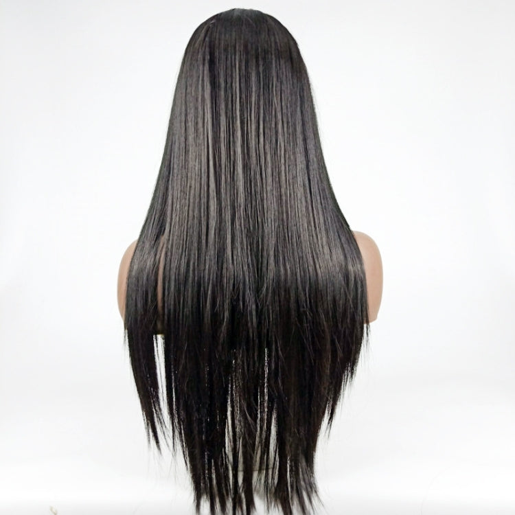 Centre-parted Long Straight Wig Headgear for Women(Dark Brown) - free shipping - PMC TechLife - Order now!