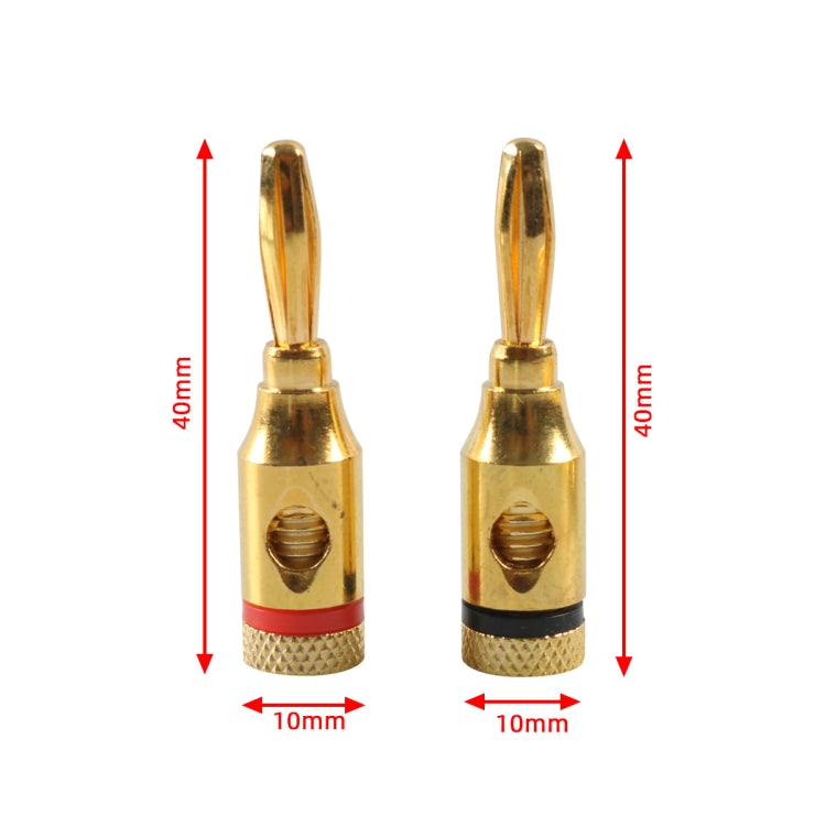 A6521 24 in 1 Car Gold-plated Red and Black 4mm Banana Head Audio Plug - Terminal connectors by PMC Jewellery | Online Shopping South Africa | PMC Jewellery | Buy Now Pay Later Mobicred