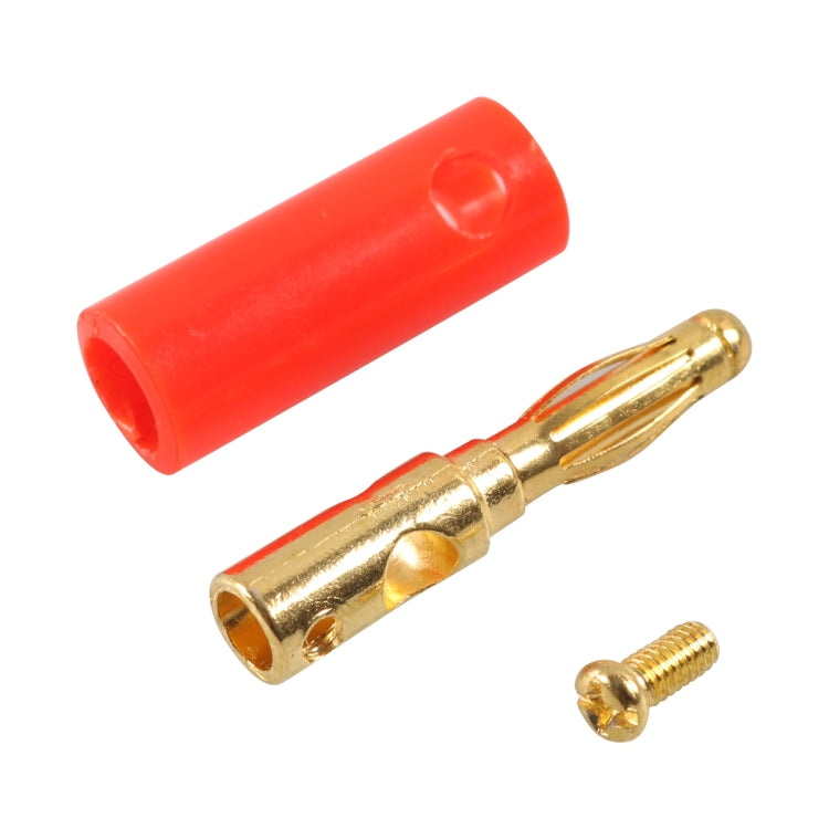 A6545 10 in 1 Car Red and Black Cover Gold-plated 4mm Banana Head Audio Plug - Terminal connectors by PMC Jewellery | Online Shopping South Africa | PMC Jewellery | Buy Now Pay Later Mobicred